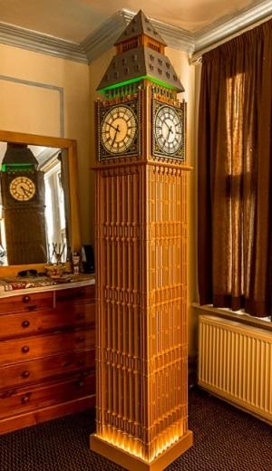 photo of WestminsterClock in room with closed door, to the side