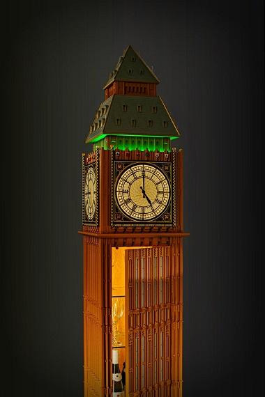 View of the Westminster Clock with the door open, half a clock