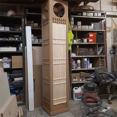Westminster Clock photo during production