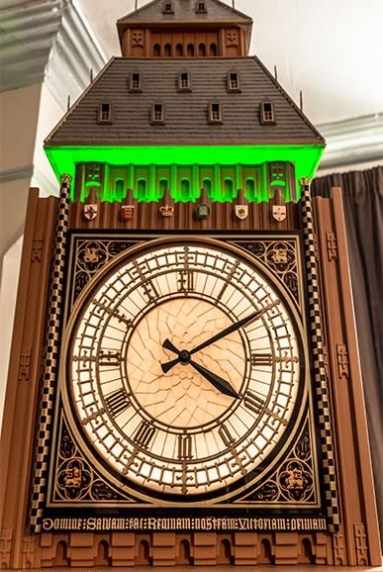 Top view of Westminster Clock, clock face